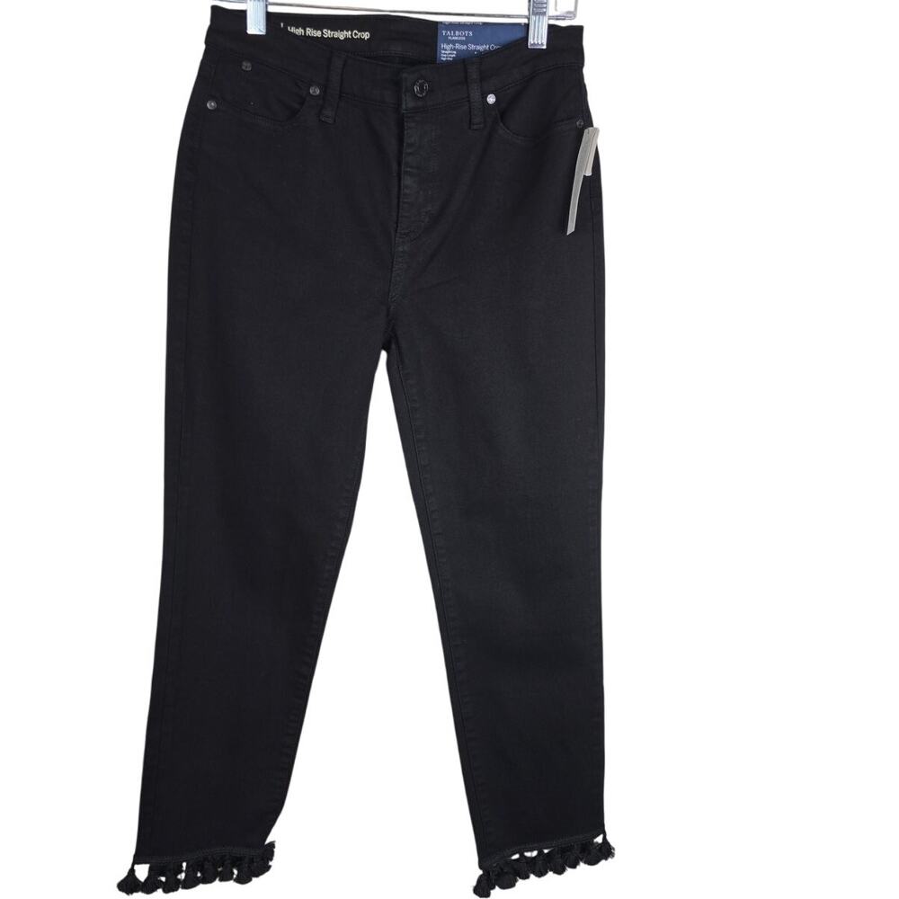 Talbots Flawless Black High Rise Straight Leg Women's Jean Pants 4 NWT